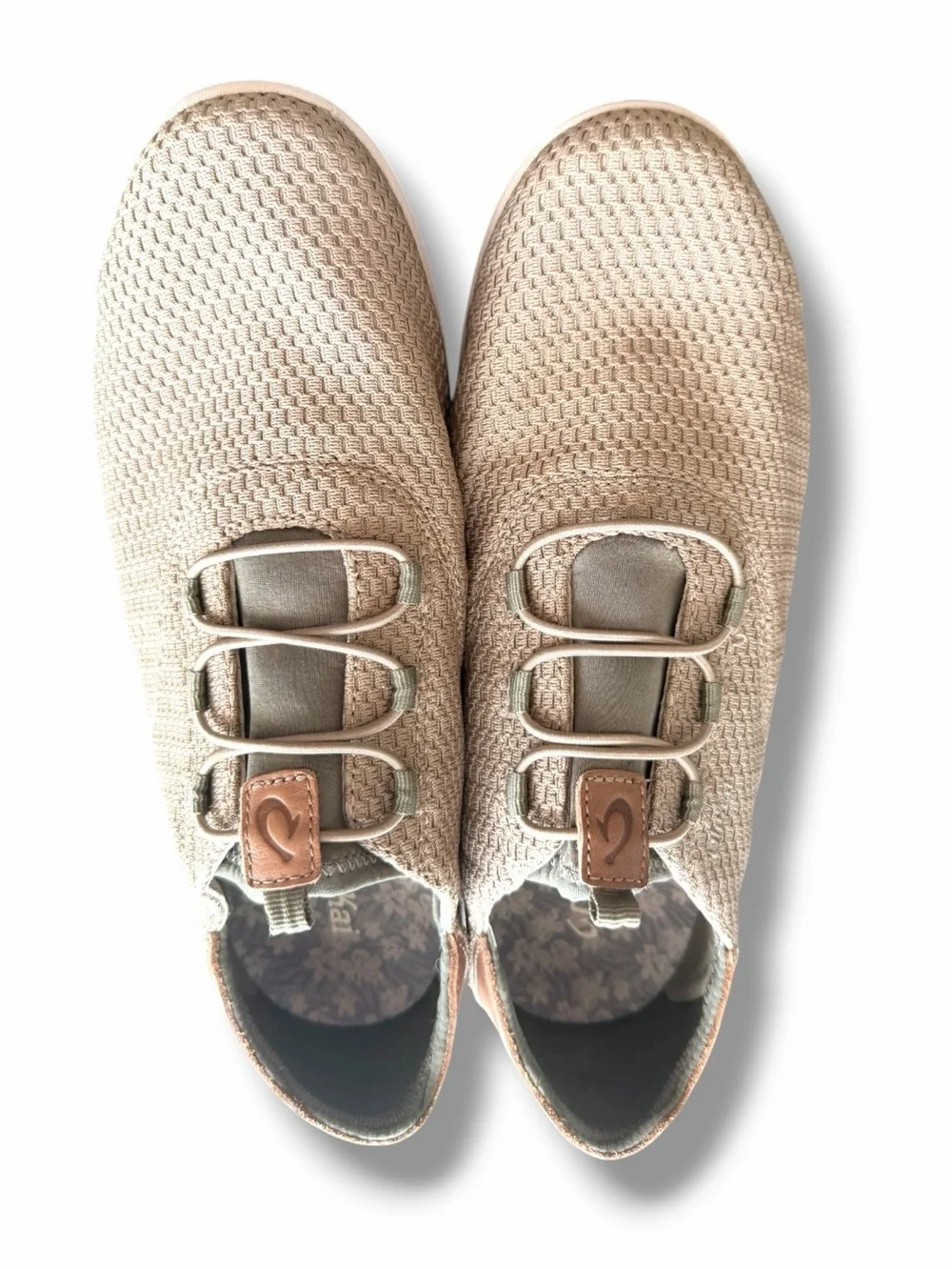 OluKai Alapali Brown Knit Shoes Comfort Sneakers Pull On Comfy Lightweight Sz 9